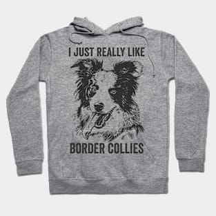 I Just Really Like Border Collies Funny Dog Hoodie